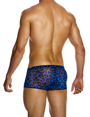 MODUS VIVENDI Leopard Mesh Brazil Boxers Trunks in Blue 15422 104