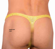 Small SMU Sensual Party Yellow Sparkling Thong 33831 MX17