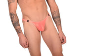 XS SMU Mens Detachable Sheer Thong Tangerine 33809 MX17