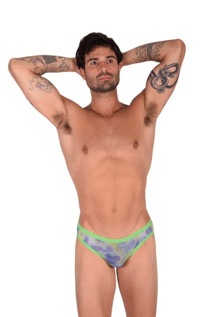 Small SMU Feminine Tanga See-Through Lace Colorful Fabric 65019 33