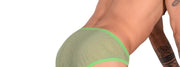 Large SMU Feminine Brief See-Through Lace Fabric Lime 65022 33