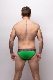 SUKREW Classic Briefs Unlined Jacquard Waistband Stretchy Brief Verdant Green 4