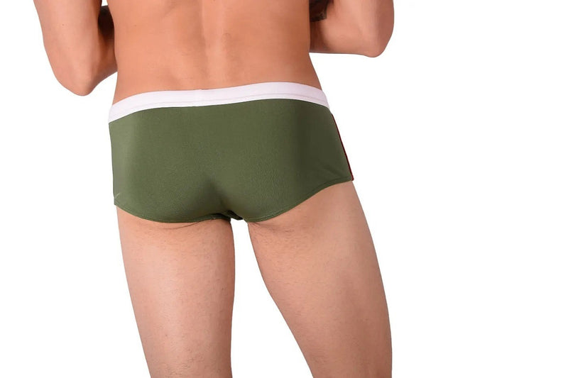 Small Swim Shorts GREGG HOMME Swimwear 3G Canada Flag Khaki 95735 136