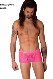 XS SMU Hipster Underwear Mini-Boxer Pink Lace 43116 MX12