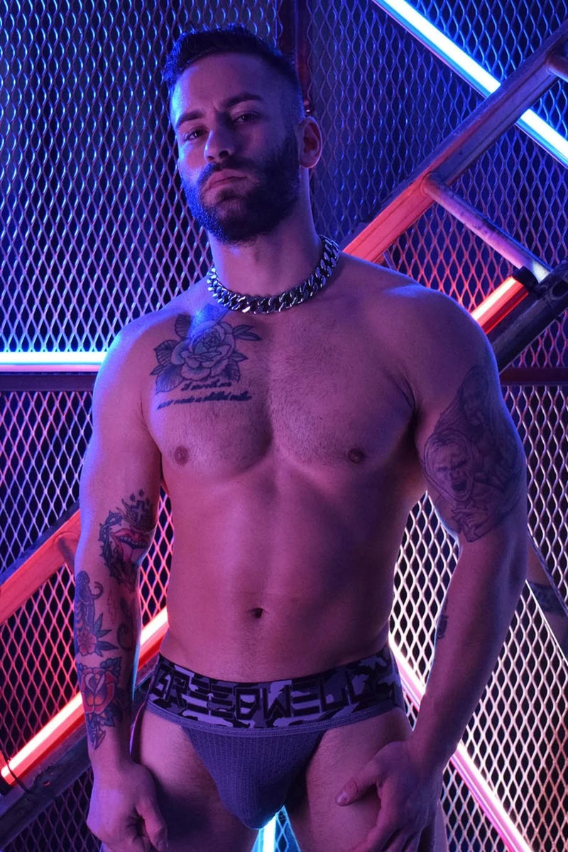 Jock ''BREEDWELL NEW-SCHOOL Classique Jockstrap tissé Camo-Gris 1