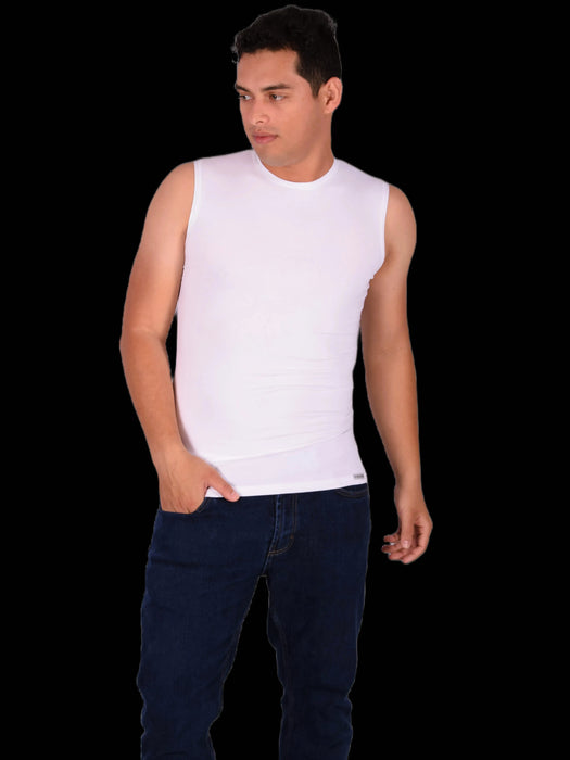 DOREANSE Débardeur Classique Muscle Tank Blanc 2235 4