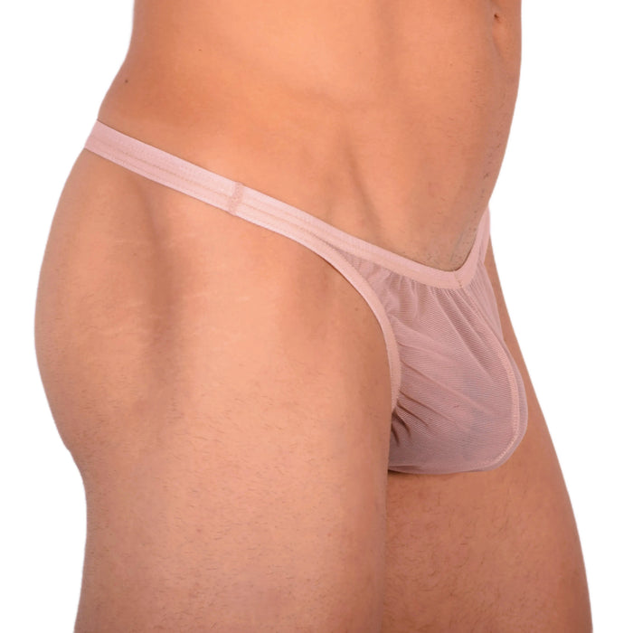 S SMU Sexy C-Thru Brown Thong 33704 MX15