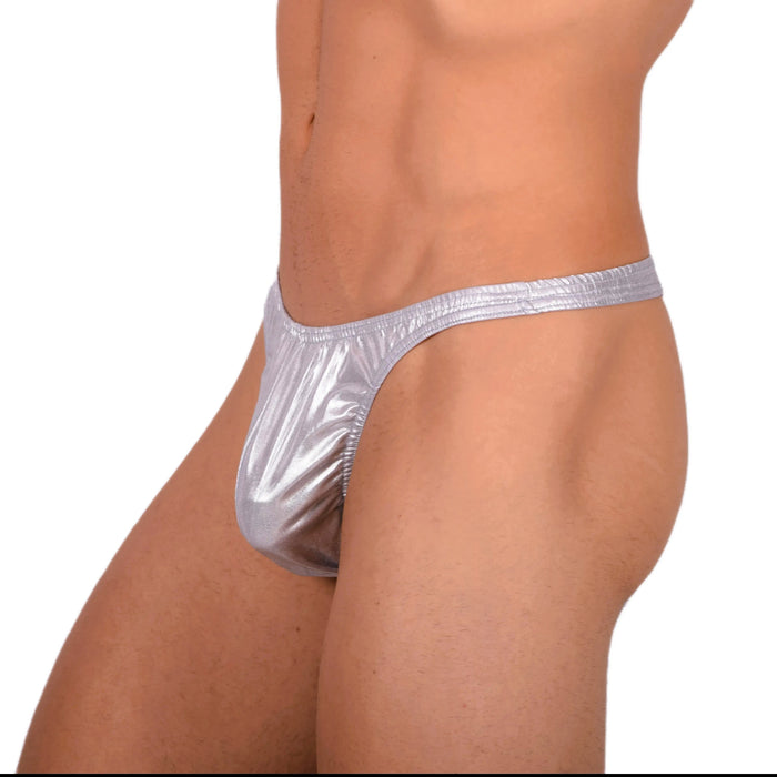 S SMU Sensual Silver Party Thong 33839 MX17