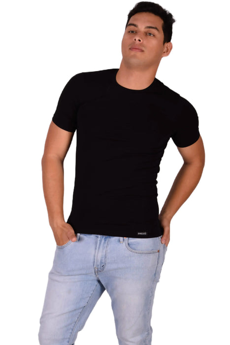 DOREANSE T-Shirt Classique Chemises en Coton Noir 2535 2