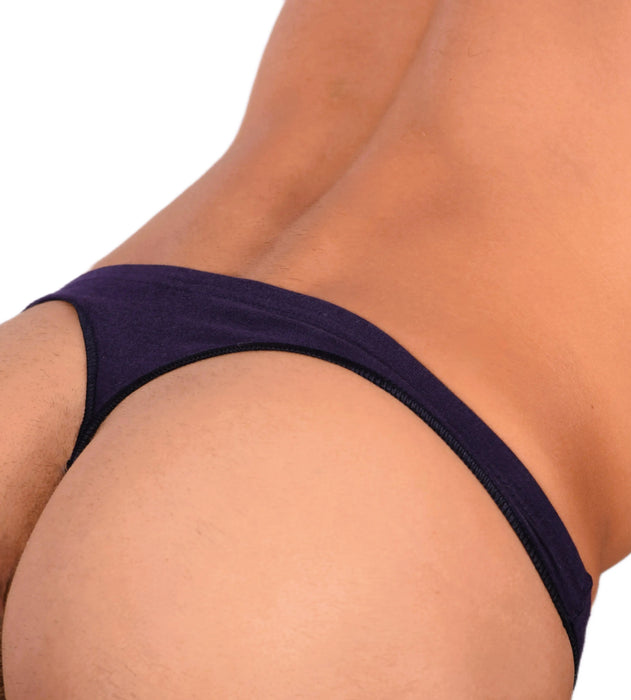 DOREANSE Mens Thongs Soft Cotton String Navy 1392 9