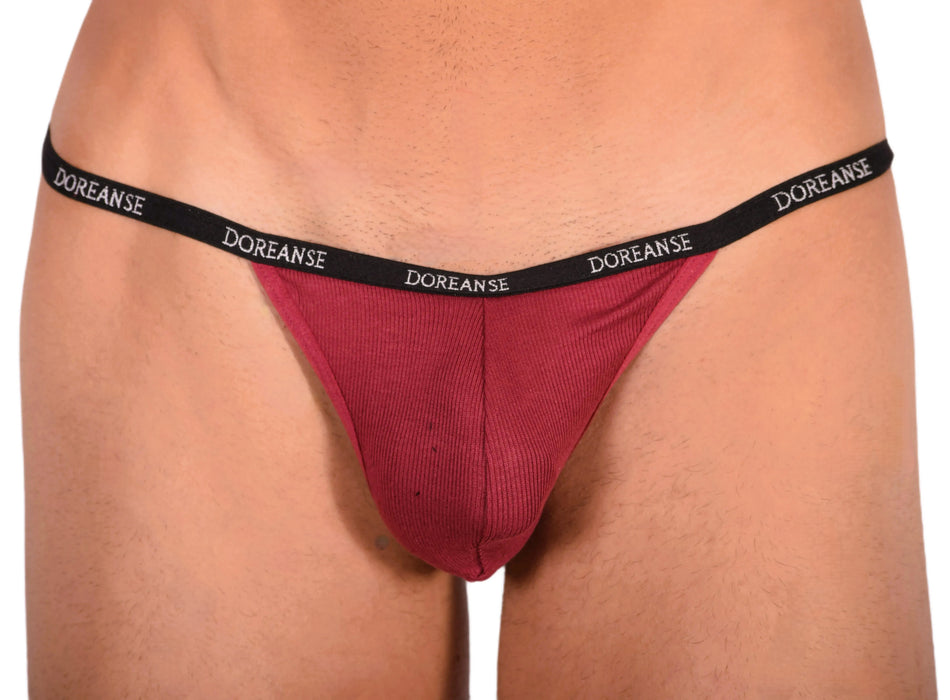 Doreanse Tongs Côtelé Modal T-String Bordeaux Rouge 1330 21