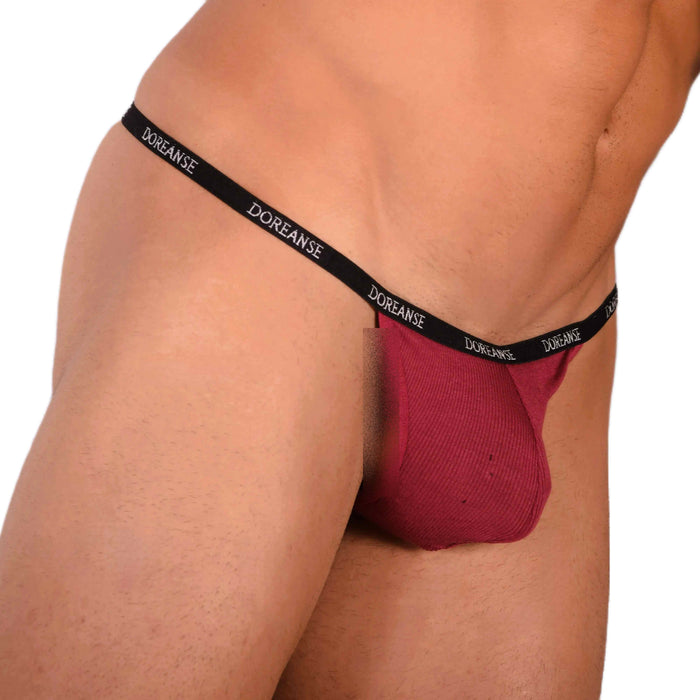 Doreanse Thongs Ribbed Modal T-Thong Bordeaux Red 1330 9