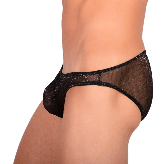 Doreanse Sheer Mini Briefs Sous-vêtements pour hommes Night Tease Noir 1301 8