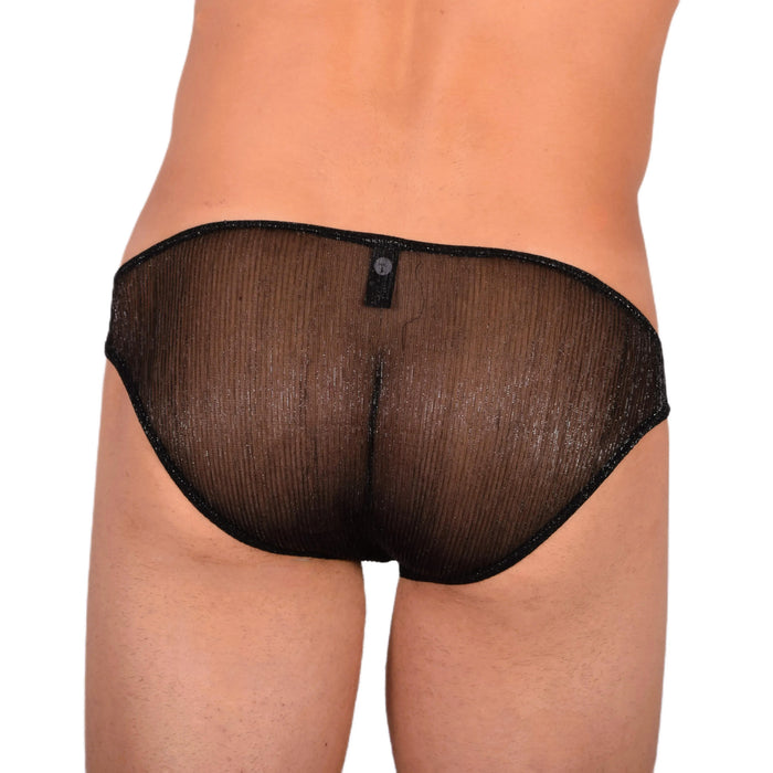 Doreanse Sheer Mini Briefs Sous-vêtements pour hommes Night Tease Noir 1301 8