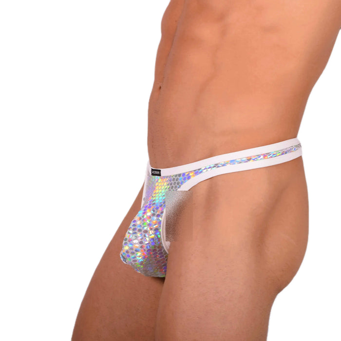 L Wojoer Sexy Silver Disco Thong 33940 MX18