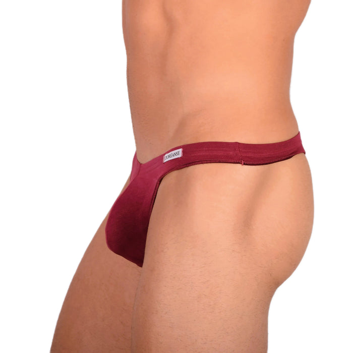 DOREANSE Mens String Underwear Euro Mens Thong Claret-Red 1392 9