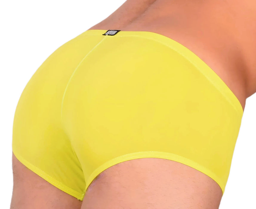 S SMU Sensual Neon Yellow Mini Boxer 33638 MX14