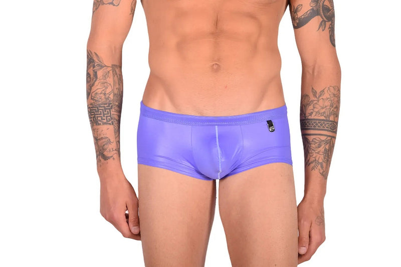 XS Gregg Homme Boxe Briefs BOYTOY Boxer aspect caoutchouc Spandex Violet 95005 149