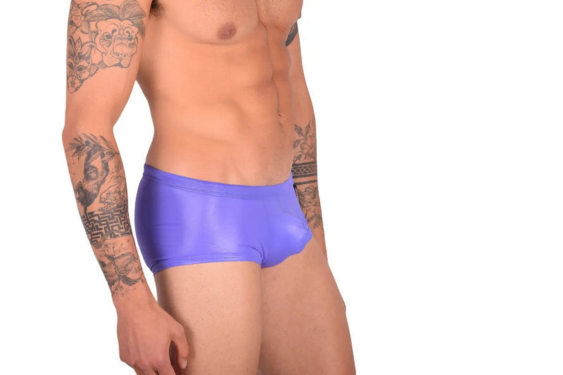XS Gregg Homme Boxe Briefs BOYTOY Boxer aspect caoutchouc Spandex Violet 95005 149