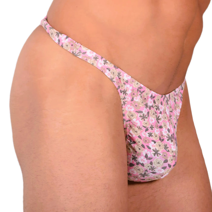 S SMU Sensual Floral Pink Thong 33639 MX14