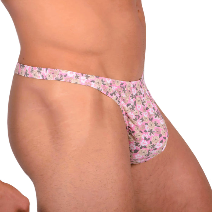 S SMU Sensual Floral Pink Thong 33639 MX14