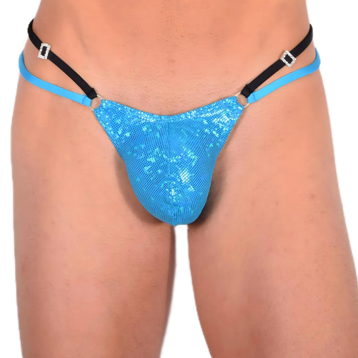 M SMU Sexy Party Ocean Blue Thong 33538 MX13