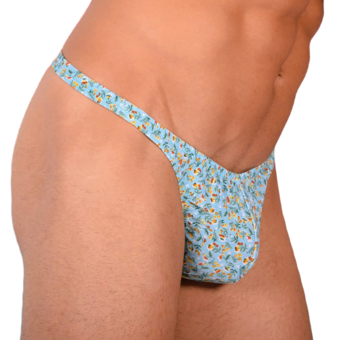 S SMU Sexy Thong Turquoise Floral Explosion 33645 MX14