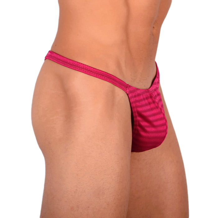 S SMU Sensual Red Thong 33696 MX15