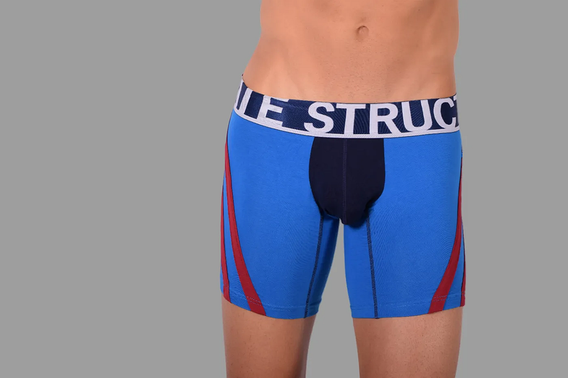 Private Structure Boxer Coton Befit Athlete Long Boxer Trunk Bleu 3347 27