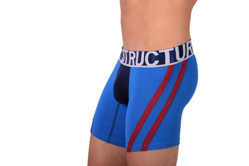 Private Structure Boxer Coton Befit Athlete Long Boxer Trunk Bleu 3347 27
