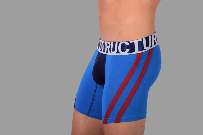 Private Structure Boxer Coton Befit Athlete Long Boxer Trunk Bleu 3347 27