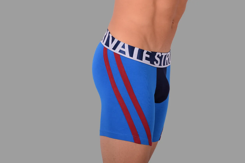 Private Structure Boxer Coton Befit Athlete Long Boxer Trunk Bleu 3347 27