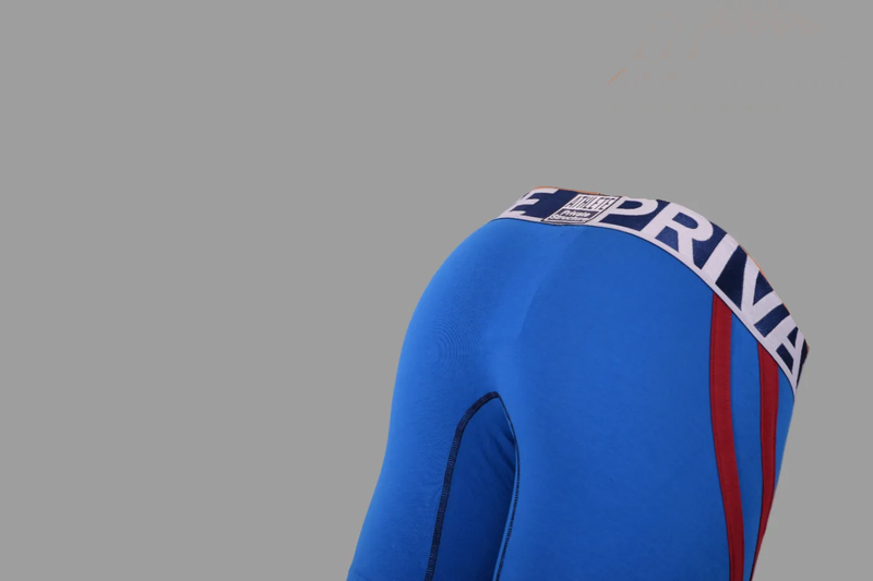 Private Structure Boxer Coton Befit Athlete Long Boxer Trunk Bleu 3347 27