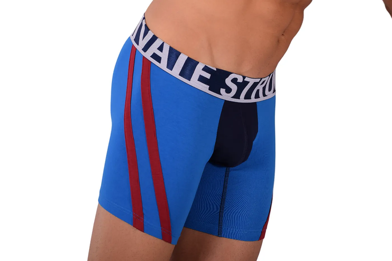 Private Structure Boxer Coton Befit Athlete Long Boxer Trunk Bleu 3347 27
