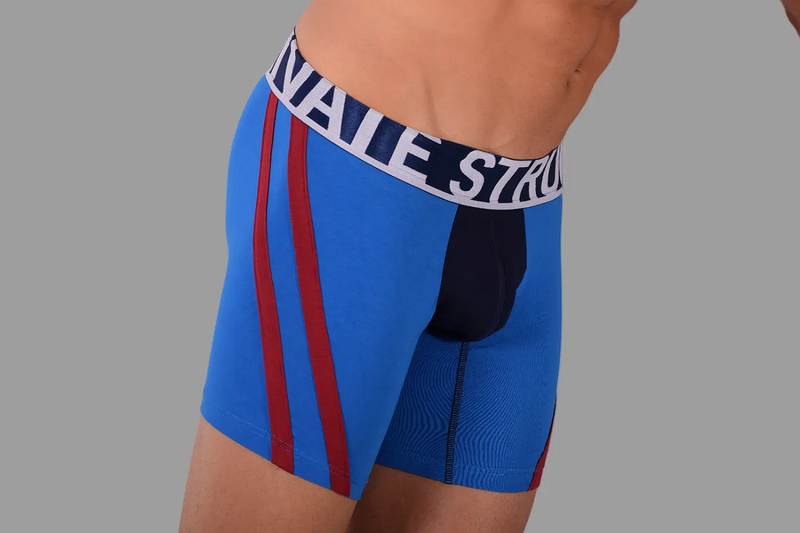 Private Structure Boxer Coton Befit Athlete Long Boxer Trunk Bleu 3347 27