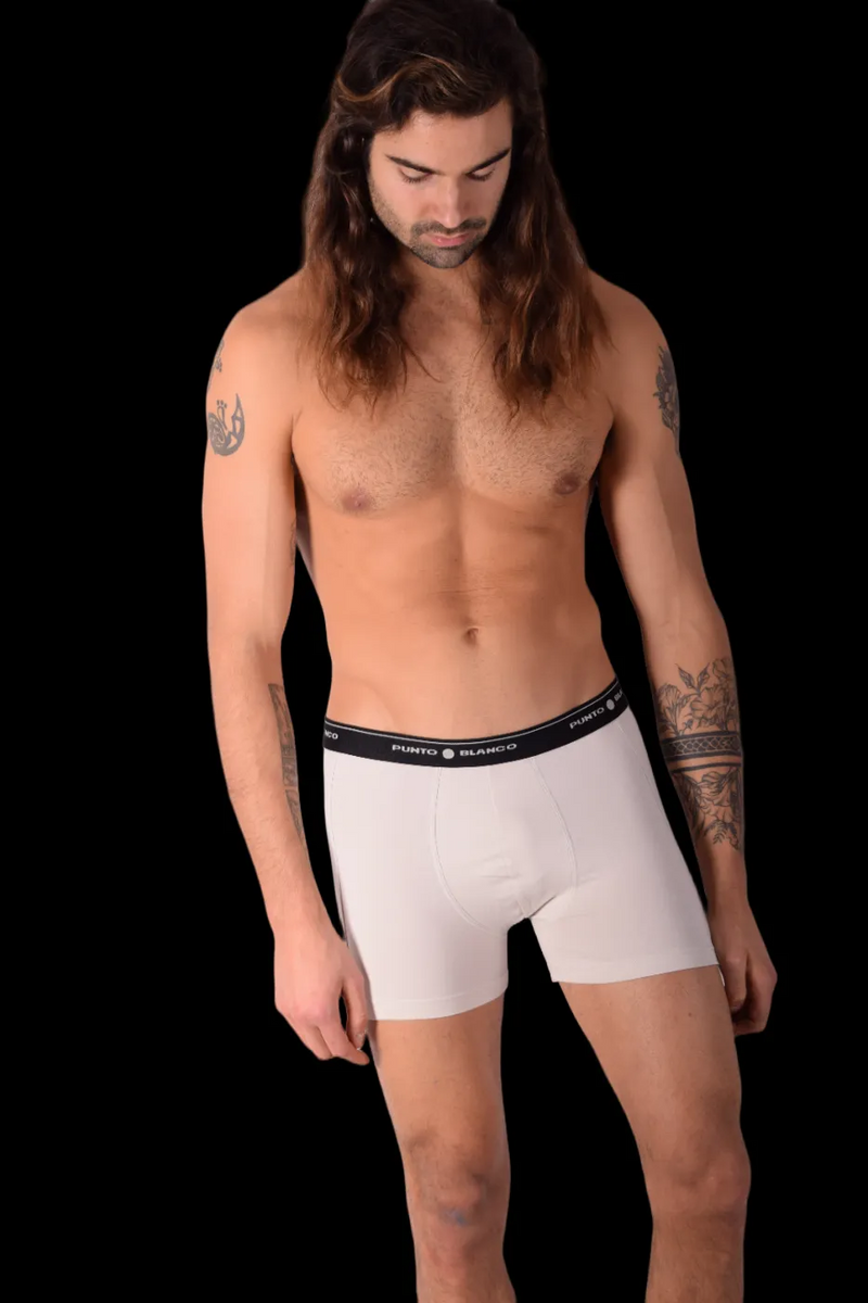 Small PUNTO BLANCO Cotton Stretch Boxer Basix White 53129 TAB 2