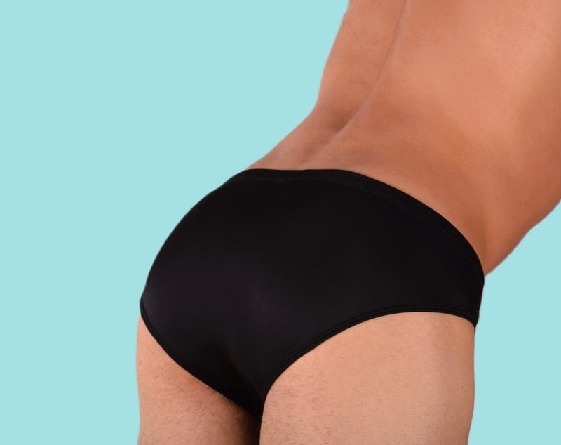 SMU Rave Peekaboo Pochette en Cuir Amovible Slip Noir H4