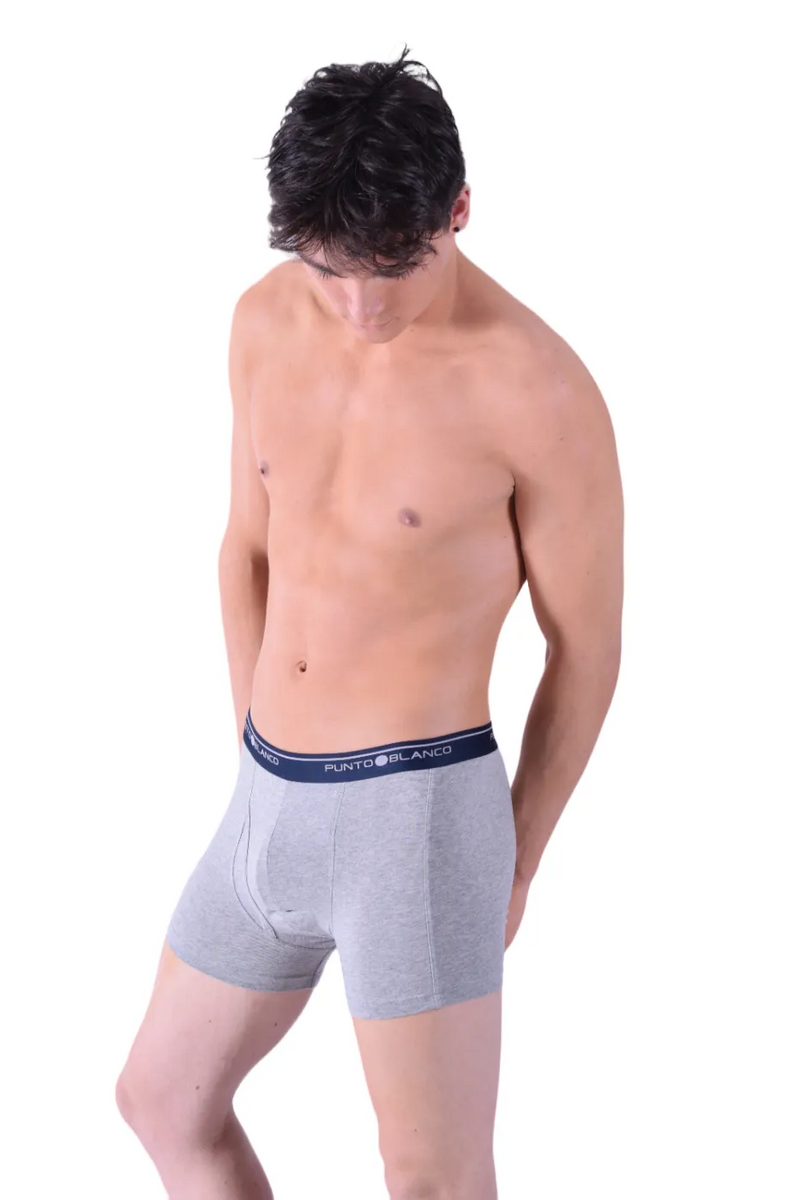 Punto Blanco Boxer Anatomic Open Fly Gray Blue Band 3393 23