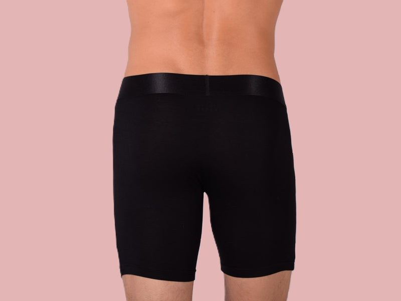 Sous-vêtements de sport SMU Boxer long noir et rouge 87655 MX12