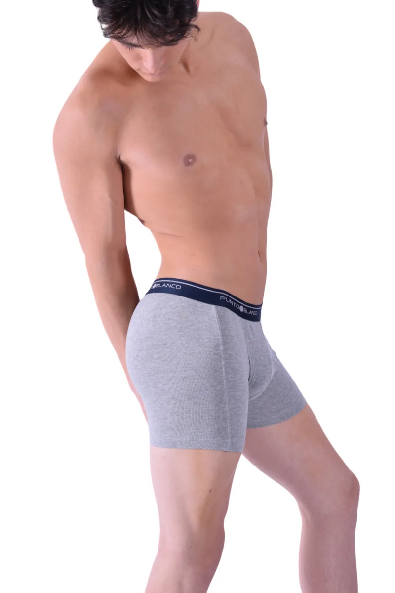 Punto Blanco Boxer Anatomic Open Fly Gray Blue Band 3393 23