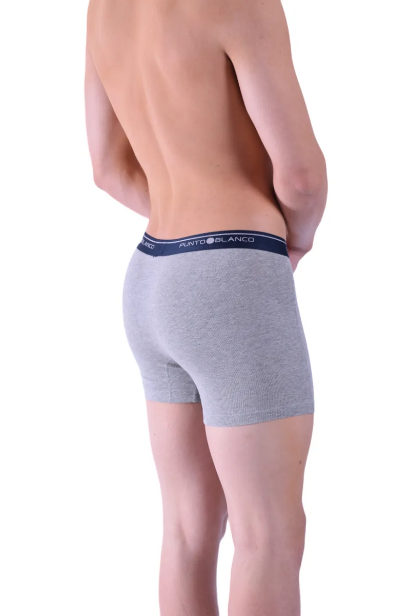 Punto Blanco Boxer Anatomic Open Fly Gray Blue Band 3393 23