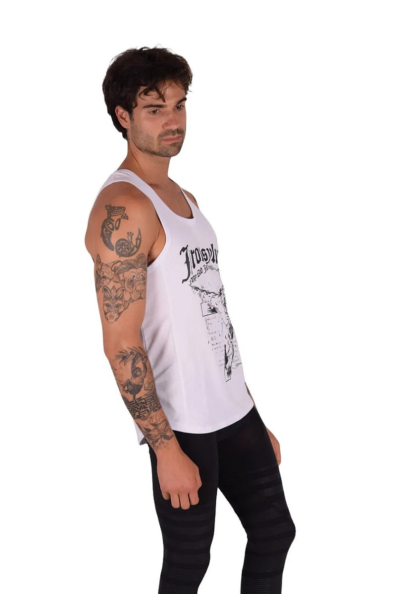 LARGE SMU Gym King Tank top White 33736 MX16