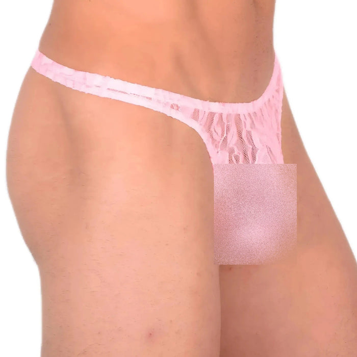 XS SMU Sensual C-Thru Thong Floral Pink 33572 MX13