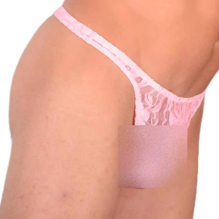 XS SMU Sensual C-Thru Thong Floral Pink 33572 MX13