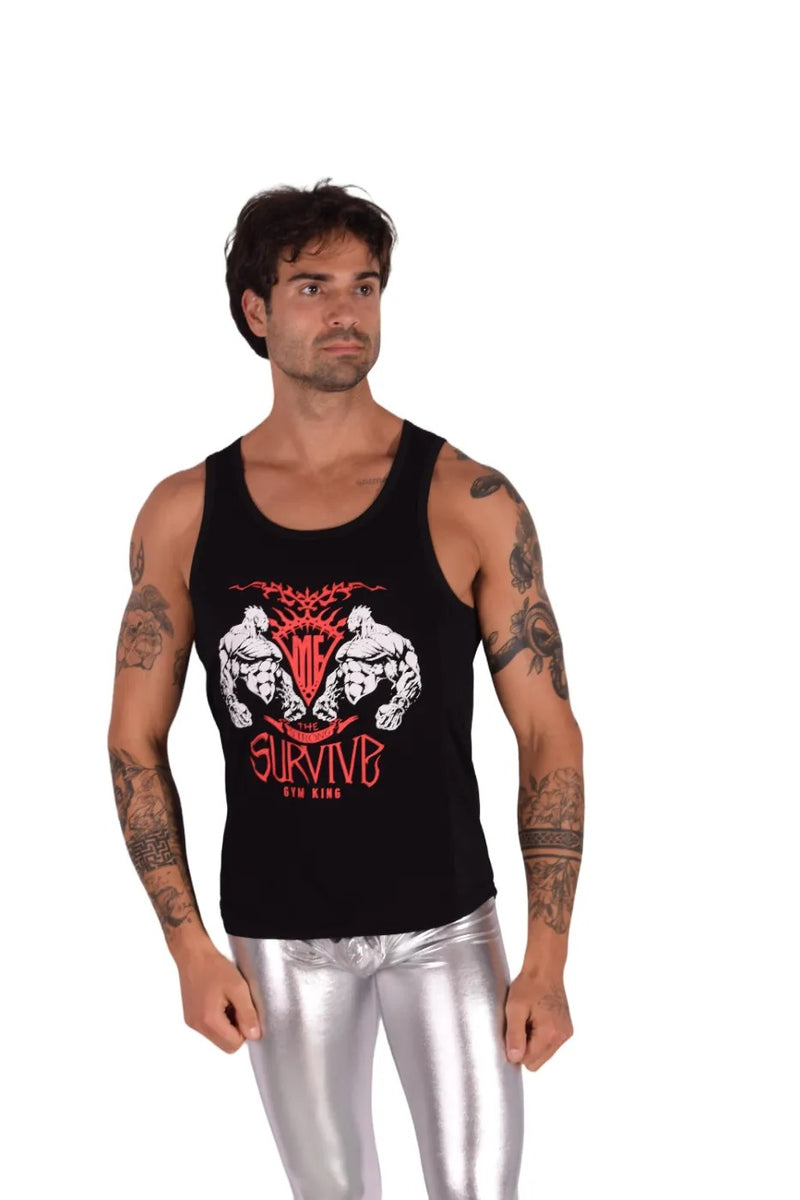 Débardeur Gym King SMU moyen noir et rouge 33738 MX16