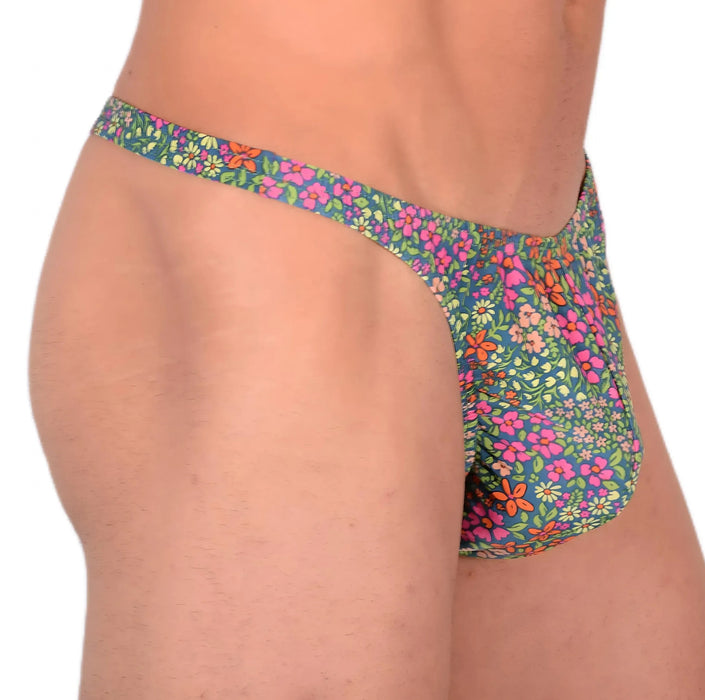 M SMU Sensual Thong Deep Green Garden 33579 MX13