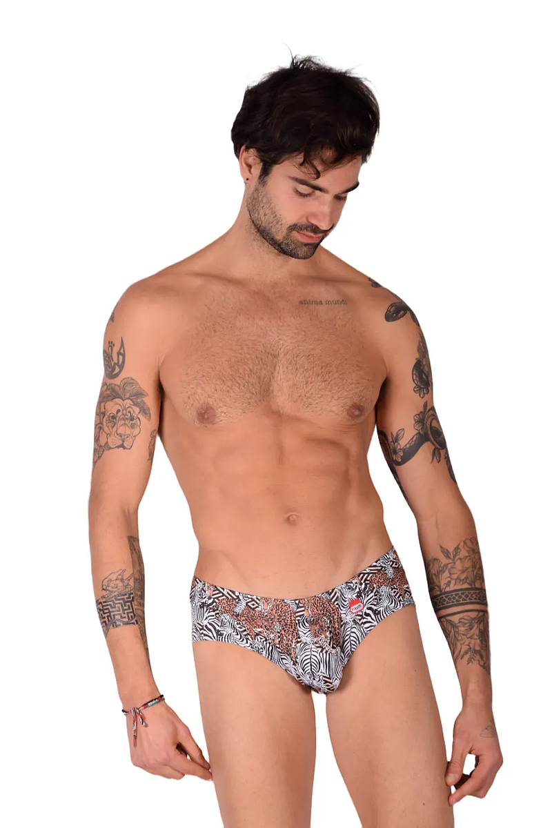 Slip anatomique en argile PIKANTE avec poche moulée imprimé tigre 8718 2