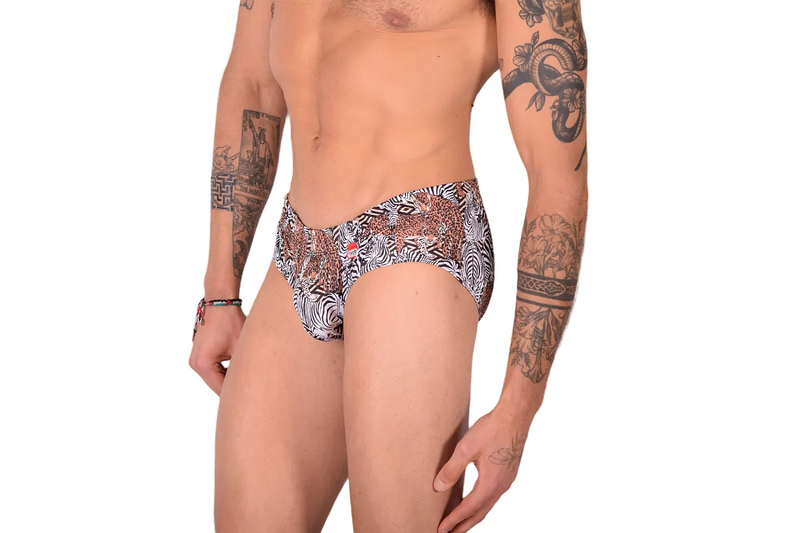 Slip anatomique en argile PIKANTE avec poche moulée imprimé tigre 8718 2