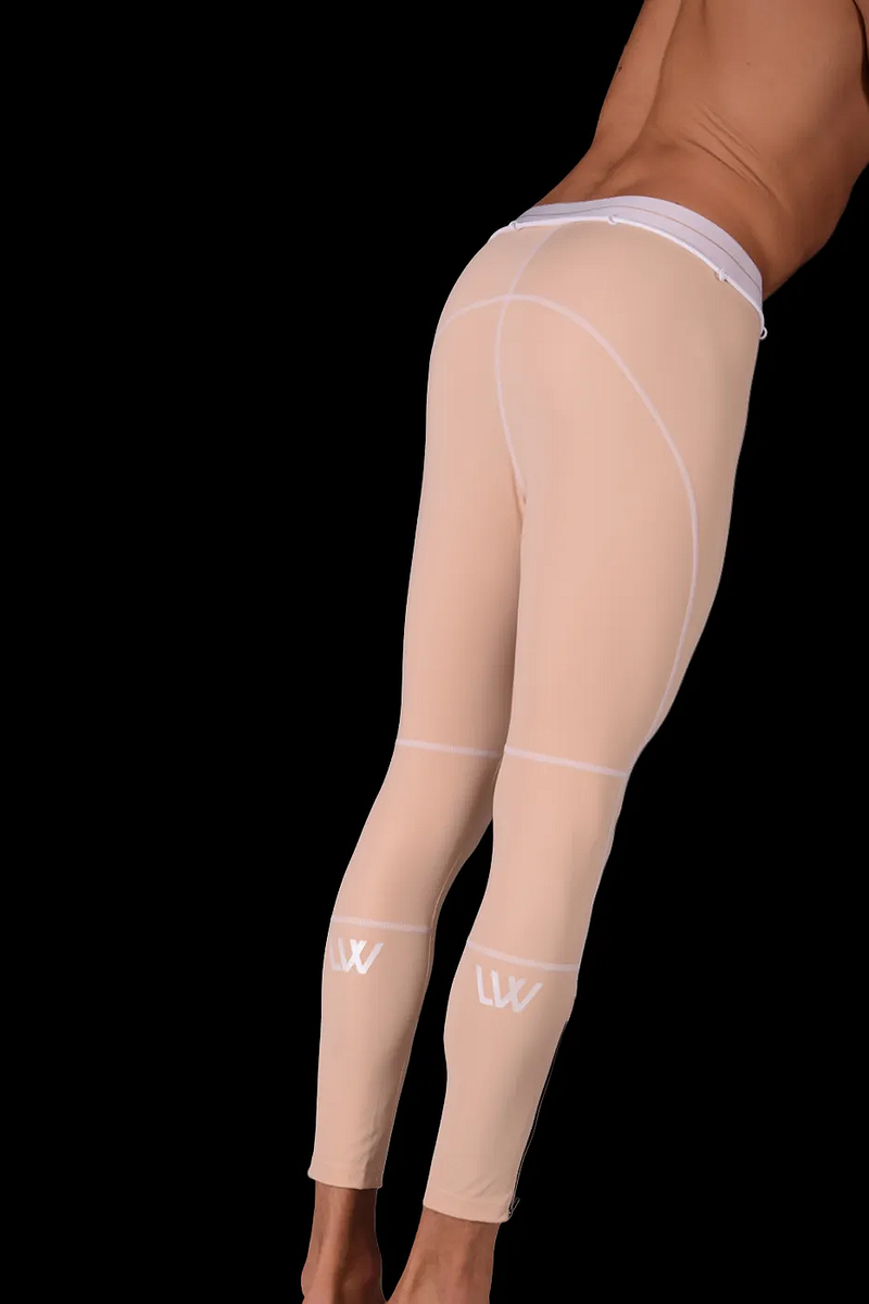 LVW AMSTERDAM Legging de sport zippé doré Nude 18 