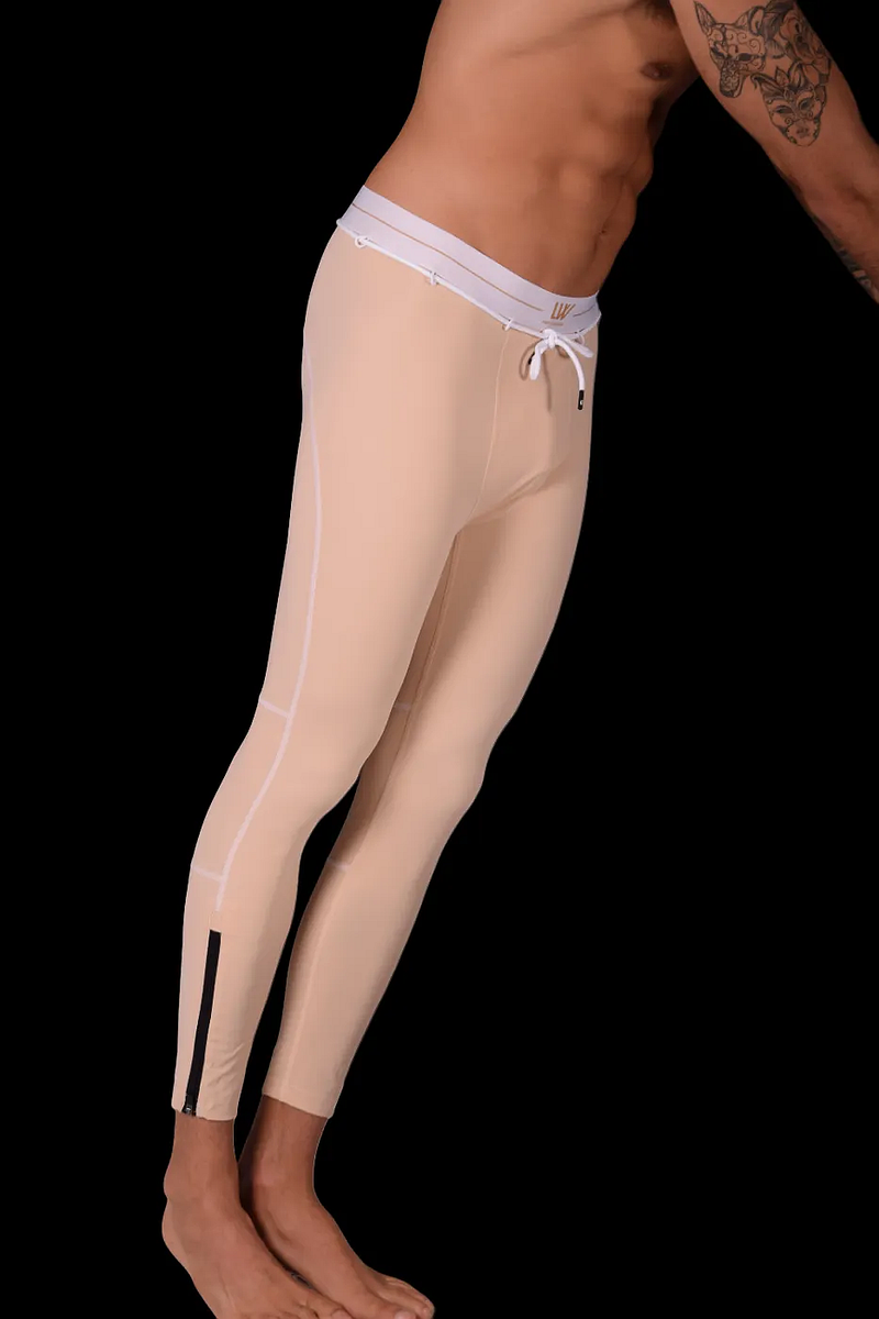 LVW AMSTERDAM Legging de sport zippé doré Nude 18 